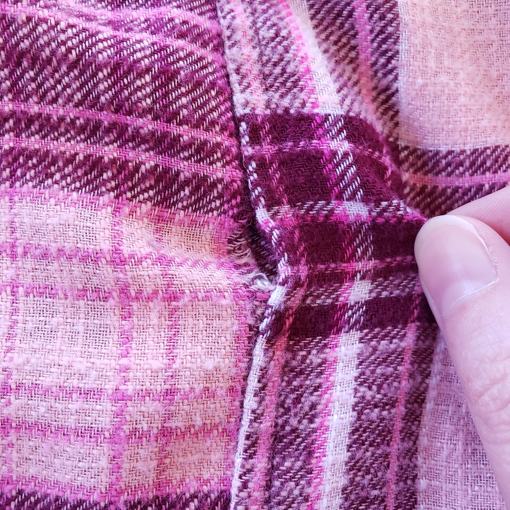 Justice Pink Plaid Hooded Button-Up Shirt - Picture 12 of 12